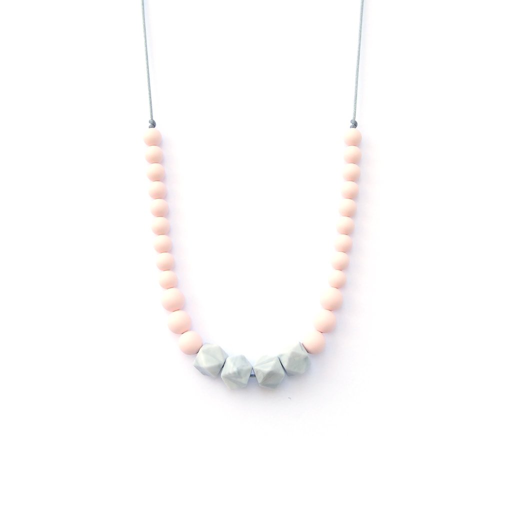 Teething Necklace - Pink Quartz