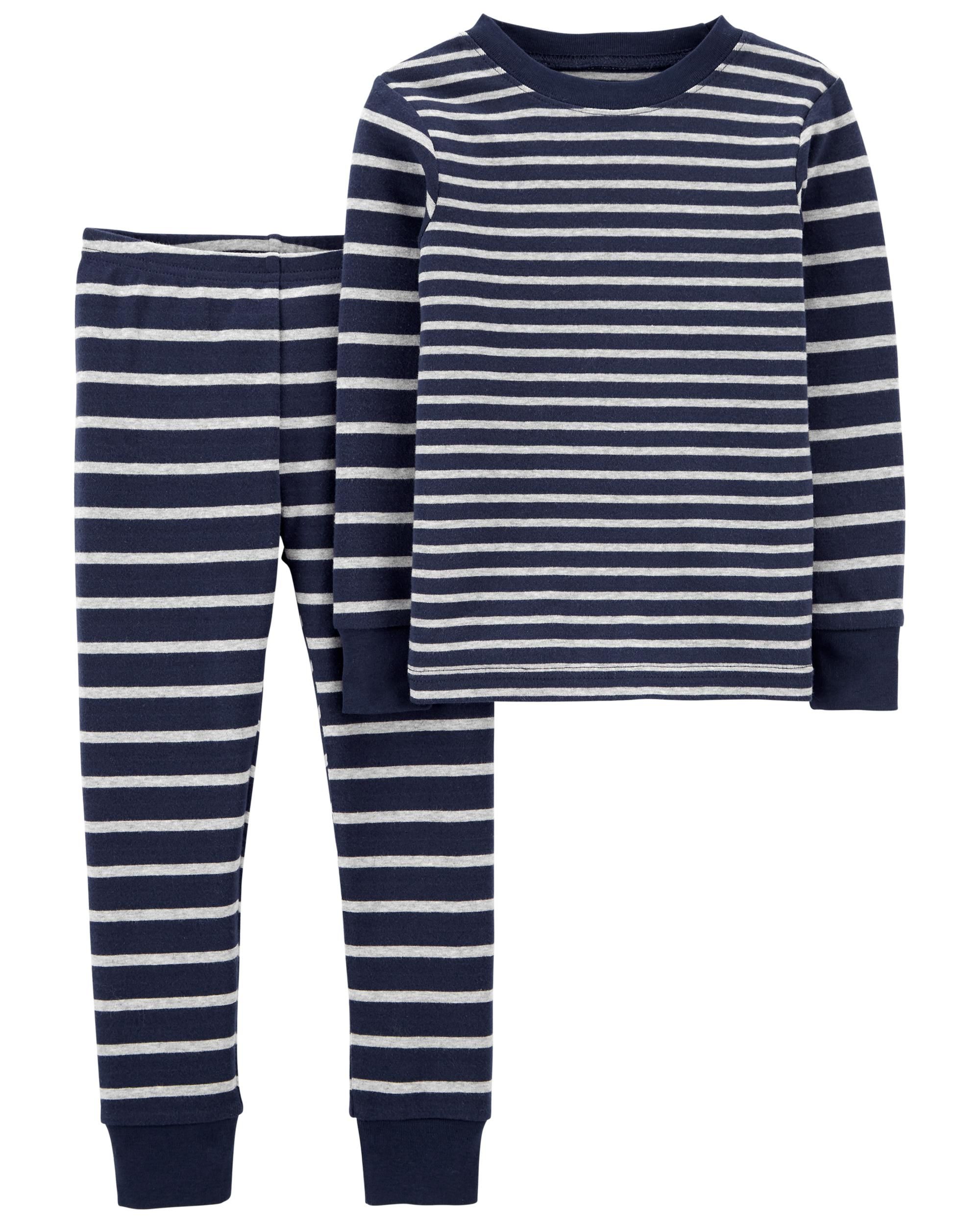 Carters  2pc Navy Striped Pj's