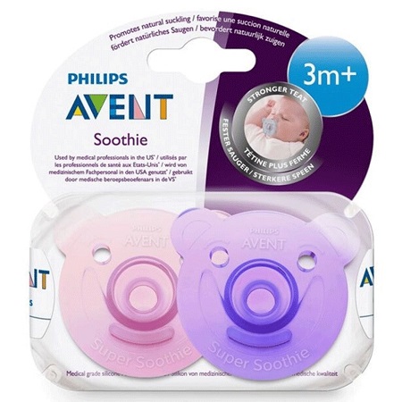 AVENT SOOTHIE 2PK PACIFIER 3M+