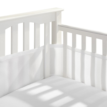 Breathable Crib   Liner / White