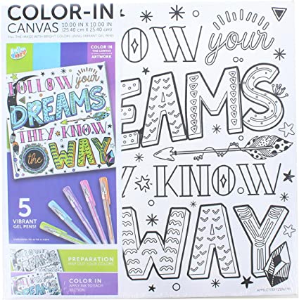 Coloring Canvas W Gel Pens
