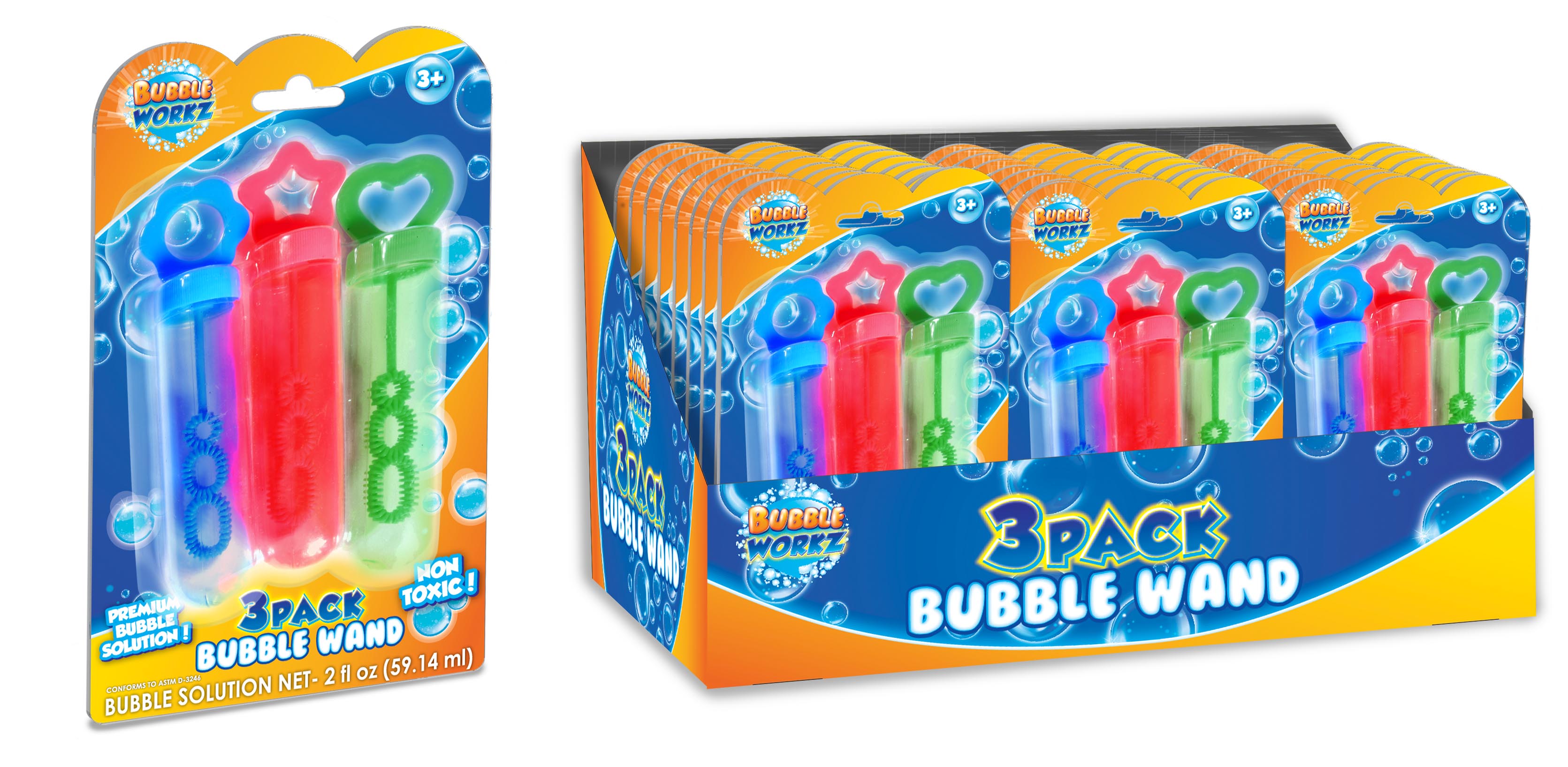 3 Piece Bubble Wand Set