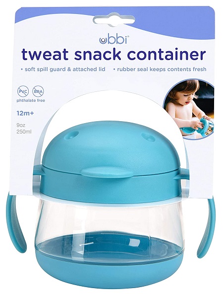 Ubbi Tweat Snack Container Blue