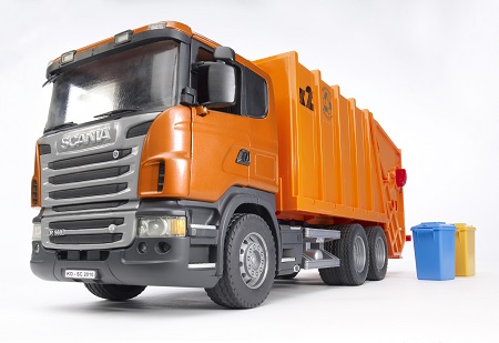 Scania Orange Garbage Truck