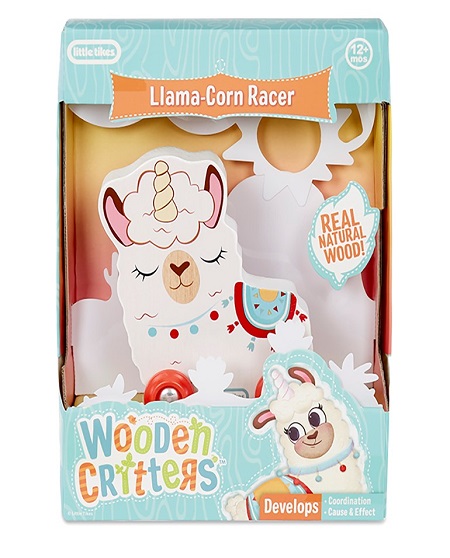 Wooden Critters Racer Llama Corn