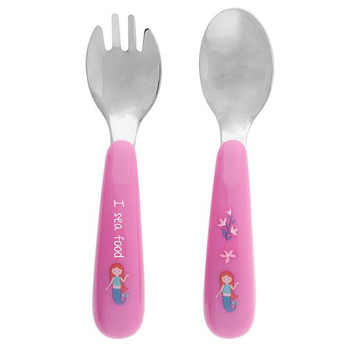 SS Spoon & Fork Set Mermaid