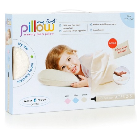 Memory Foam Toddler Pillow White