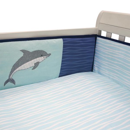 OCEAN BLUE CRIB BUMPER