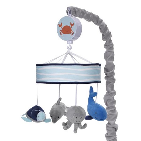 OCEAN BLUE MUSICAL CRIB MOBILE