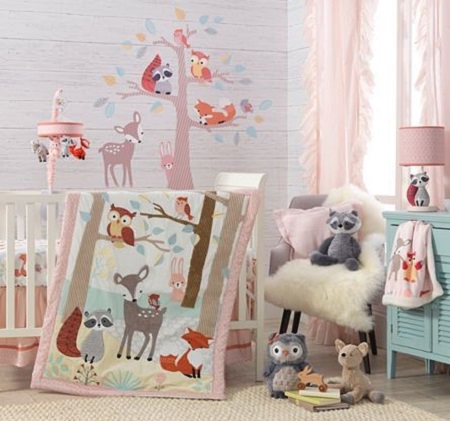 LITTLE WOODLAND 4PC CRIB BEDDING