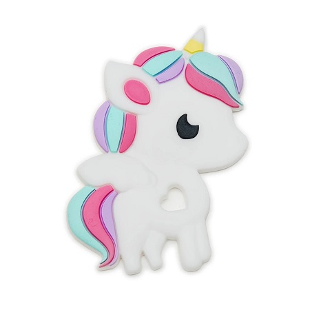 Silicone Teether,Rainbow Unicorn