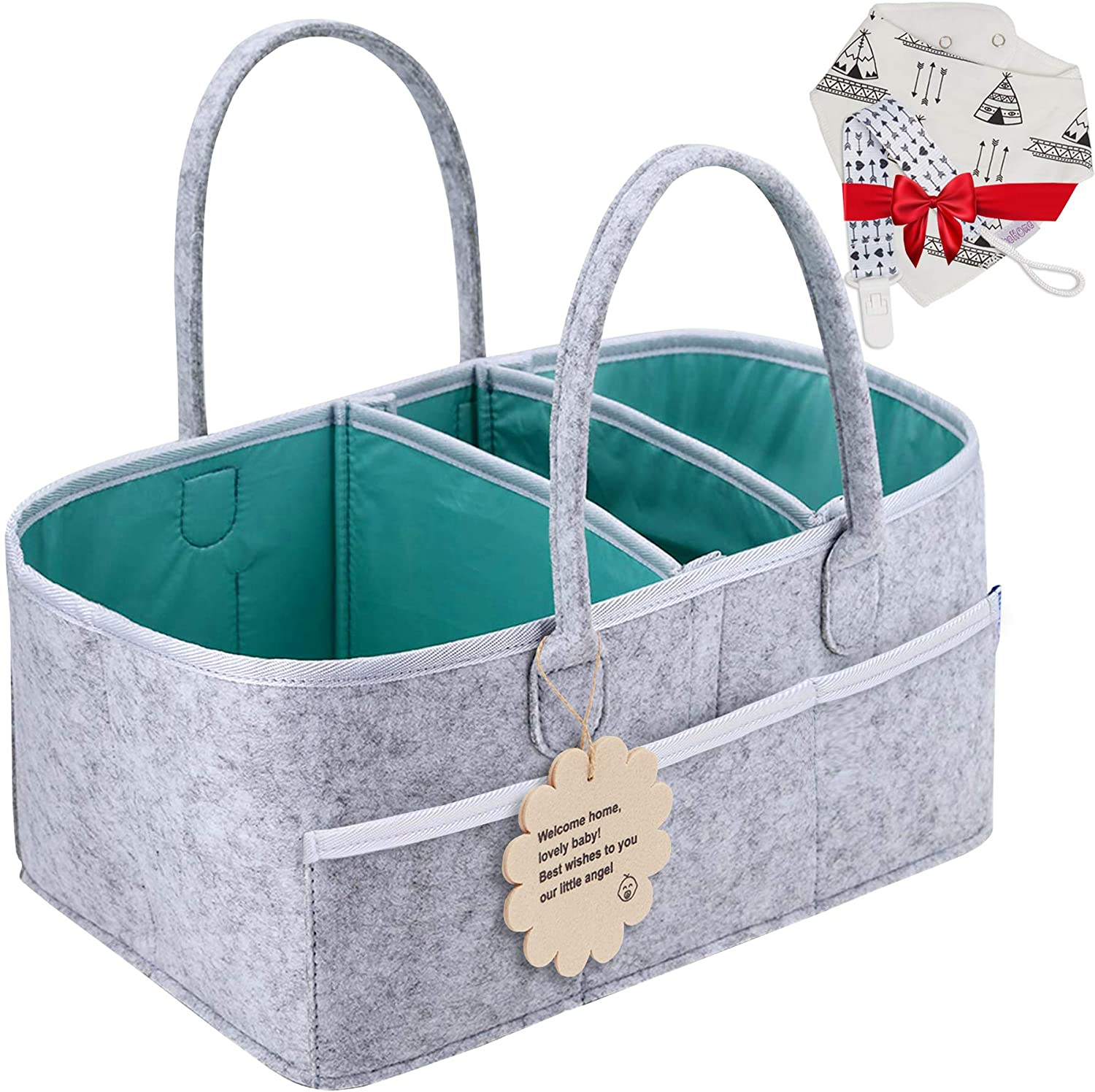 Tee Home Gray Diaper Caddy