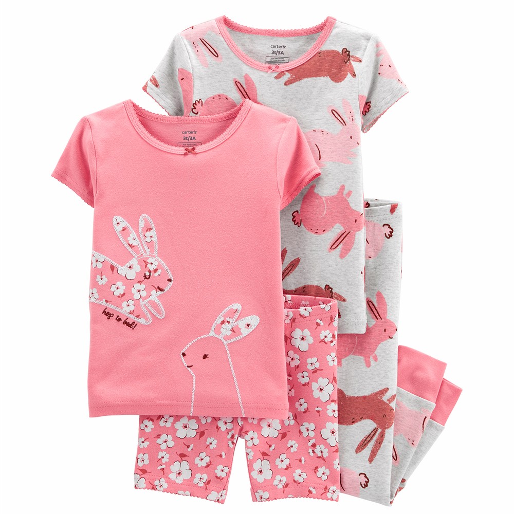 4PC BUNNY SNUG FIT PJ'S