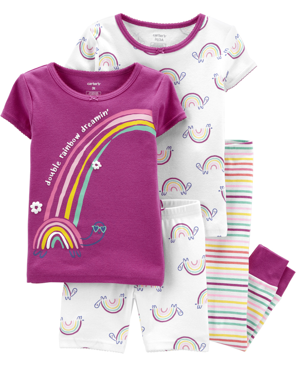 Carters 4pc Rainbow Pj