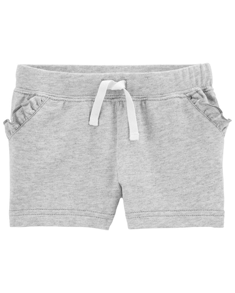 RUFFLE PULL ON SHORTS GREY