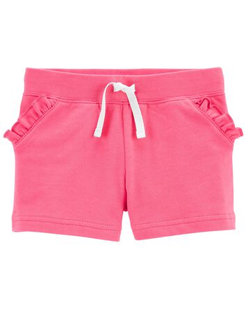 RUFFLES PULL ON SHORTS PINK