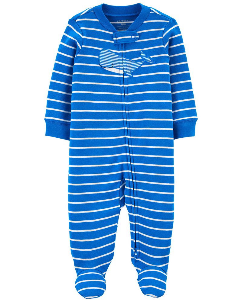 WHALE ZIP SLEEP N PLAY-BLUE