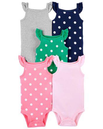 CARTERS 5PK POLKADOTS BSUIT