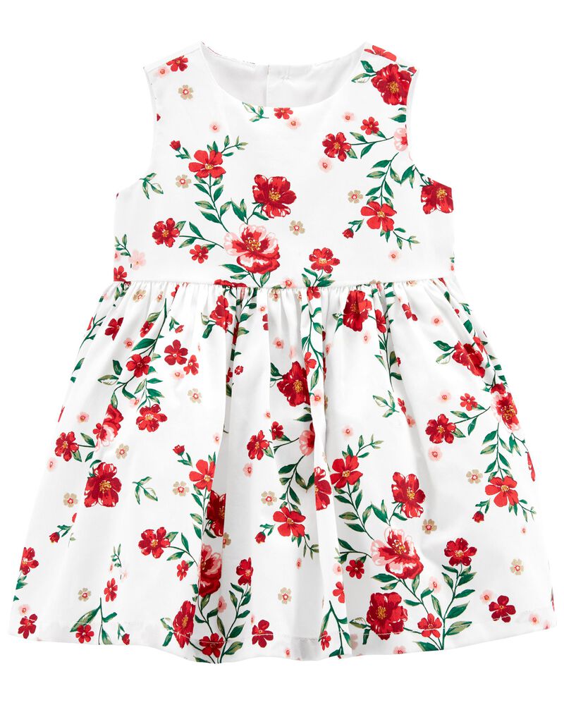 FLORAL SATEEN DRESS