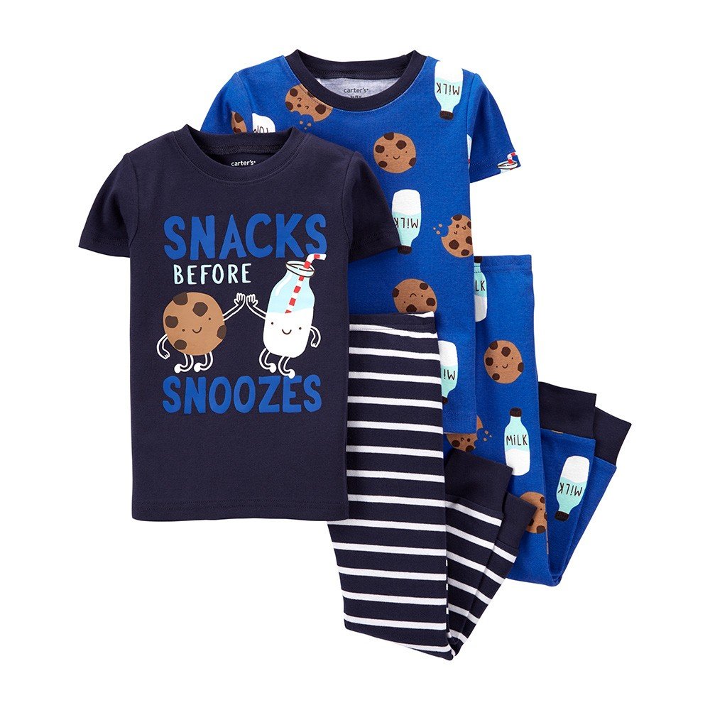 Carters 4pc Milk&Cookies Pj's