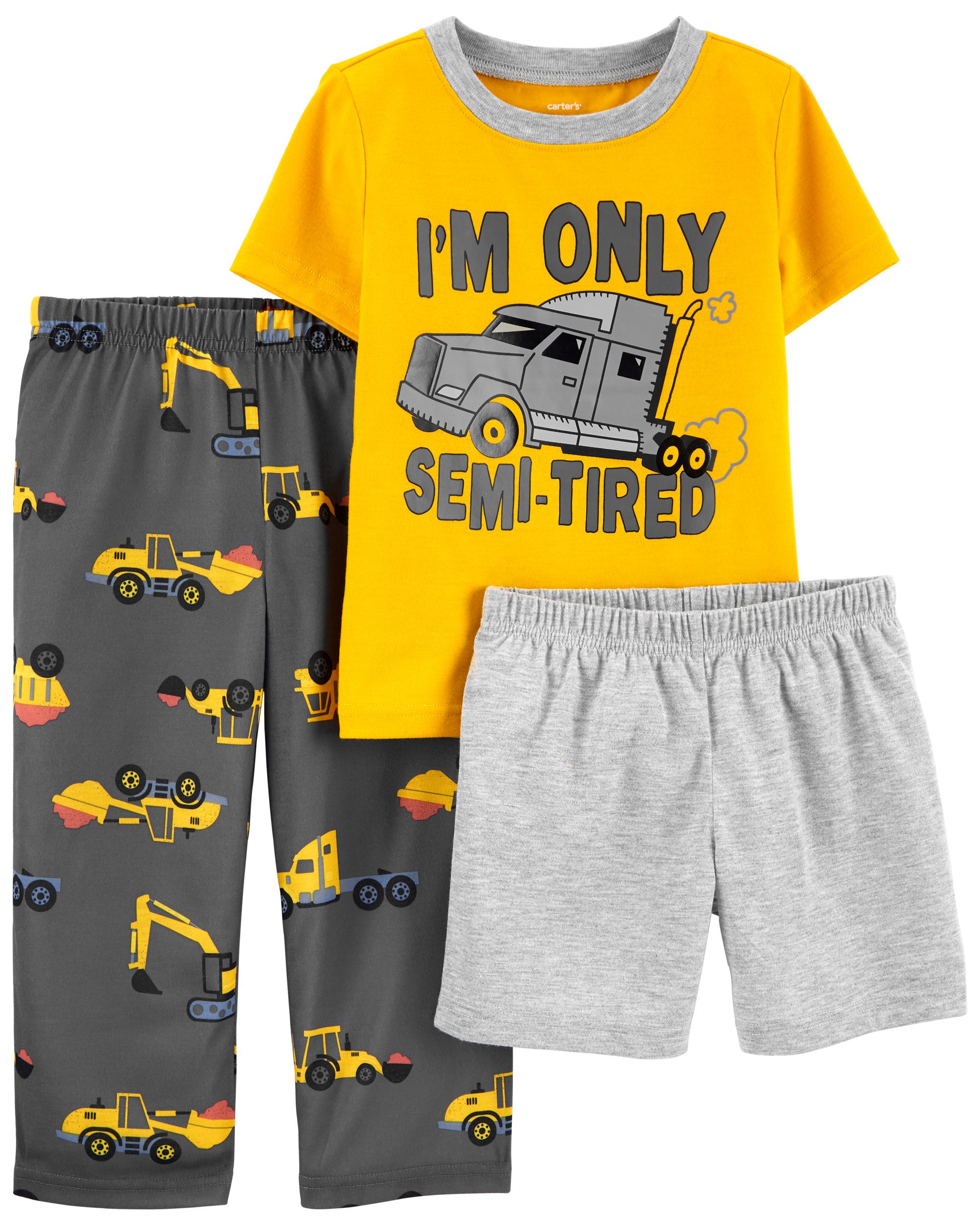 Carters 3pc Construction Pj's