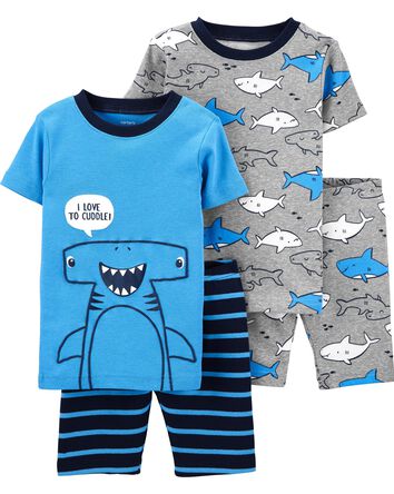 Carters 4pc Shark Snug Pj's