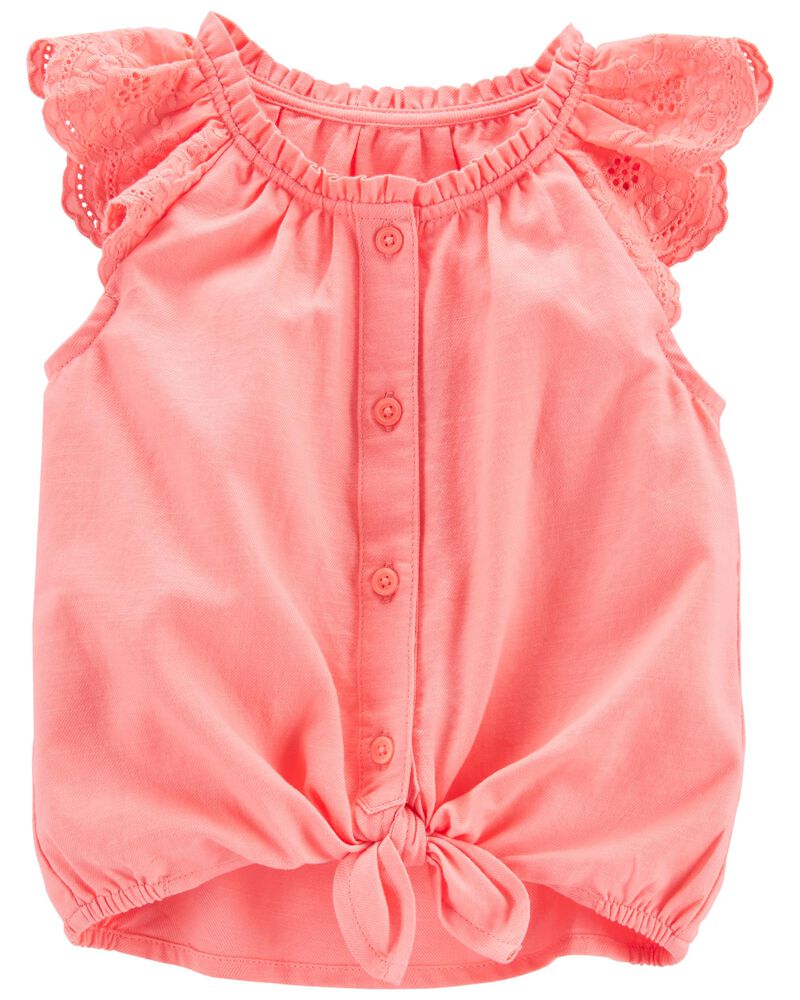 Carters Tie Hem Ruffle Top