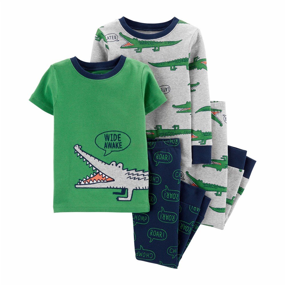 4PC Alligator SNUG FIT PJ'S