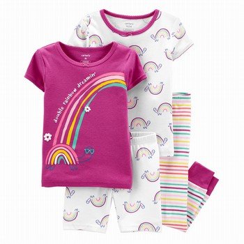 4PC RAINBOW SNUG FIT PJ'S