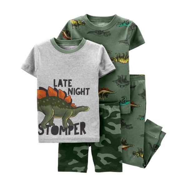 4PC DINOSAUR SNUG FIT PJ'S