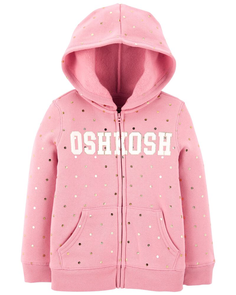 PINK GOLD POLKADOT HOODIE