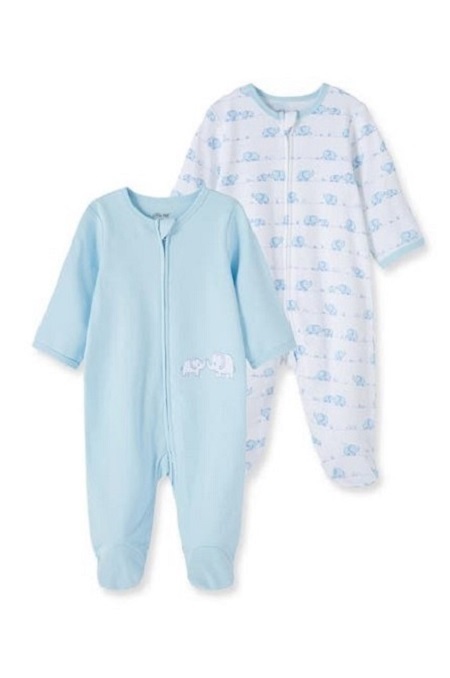 Elephant 2pk Footie
