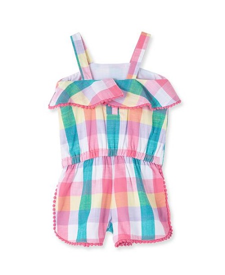Check Woven Romper