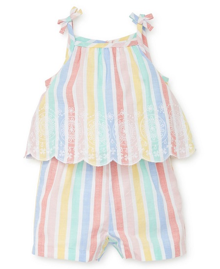 Multi Stripe Woven Romper