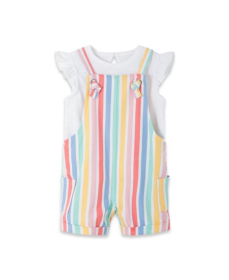 Multi Stripe Shortall Set