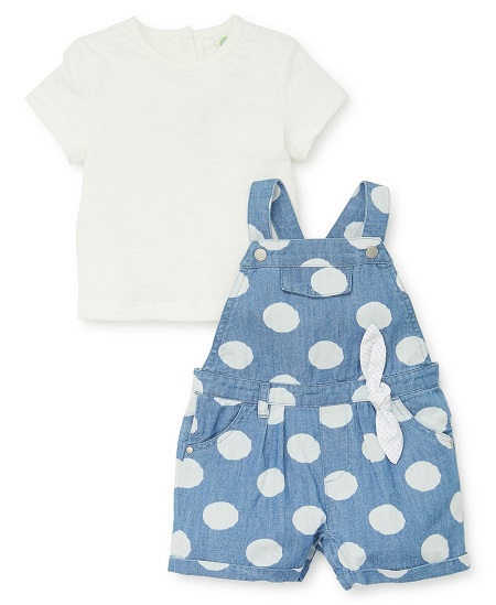 Polka Dot Shortall Set