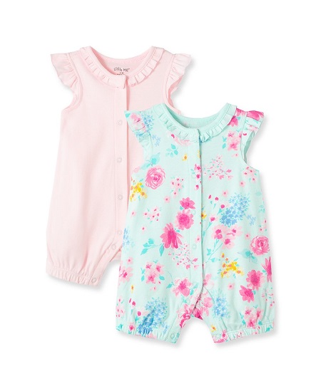 Watercolor 2pk Rompers