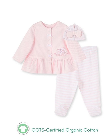 Bears Cardigan Set-Pink