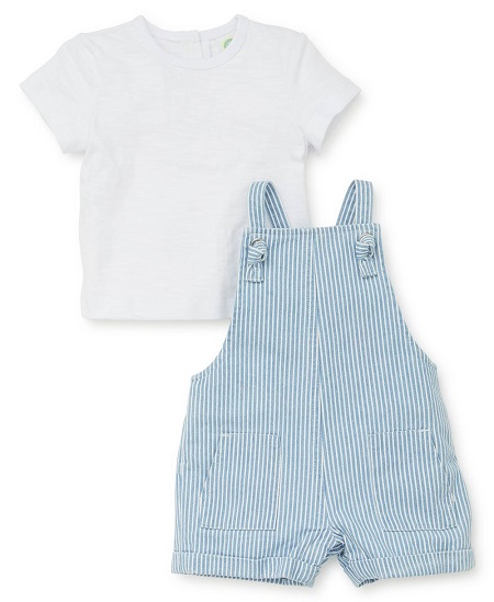 Mini Stripe Shortall Set