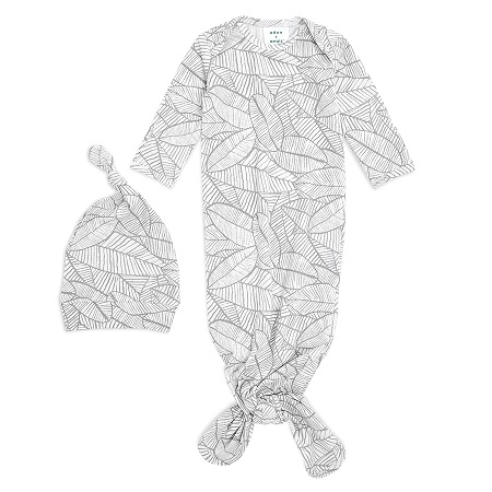 Zebra Plant Gown Hat 0-3