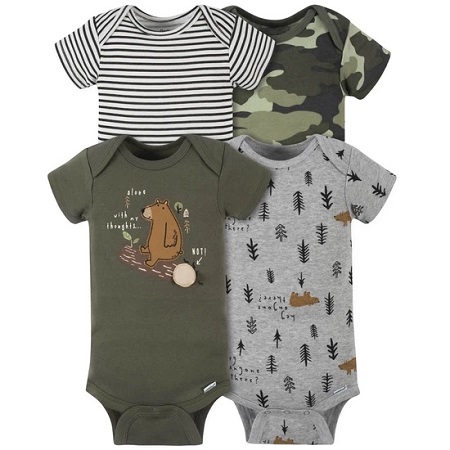 Gerber 4pk Onesies Bear