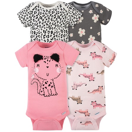 GB 4pk Onesies Leopard