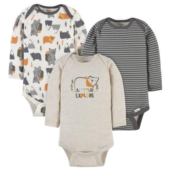 GB 3PK ONESIES BEARS