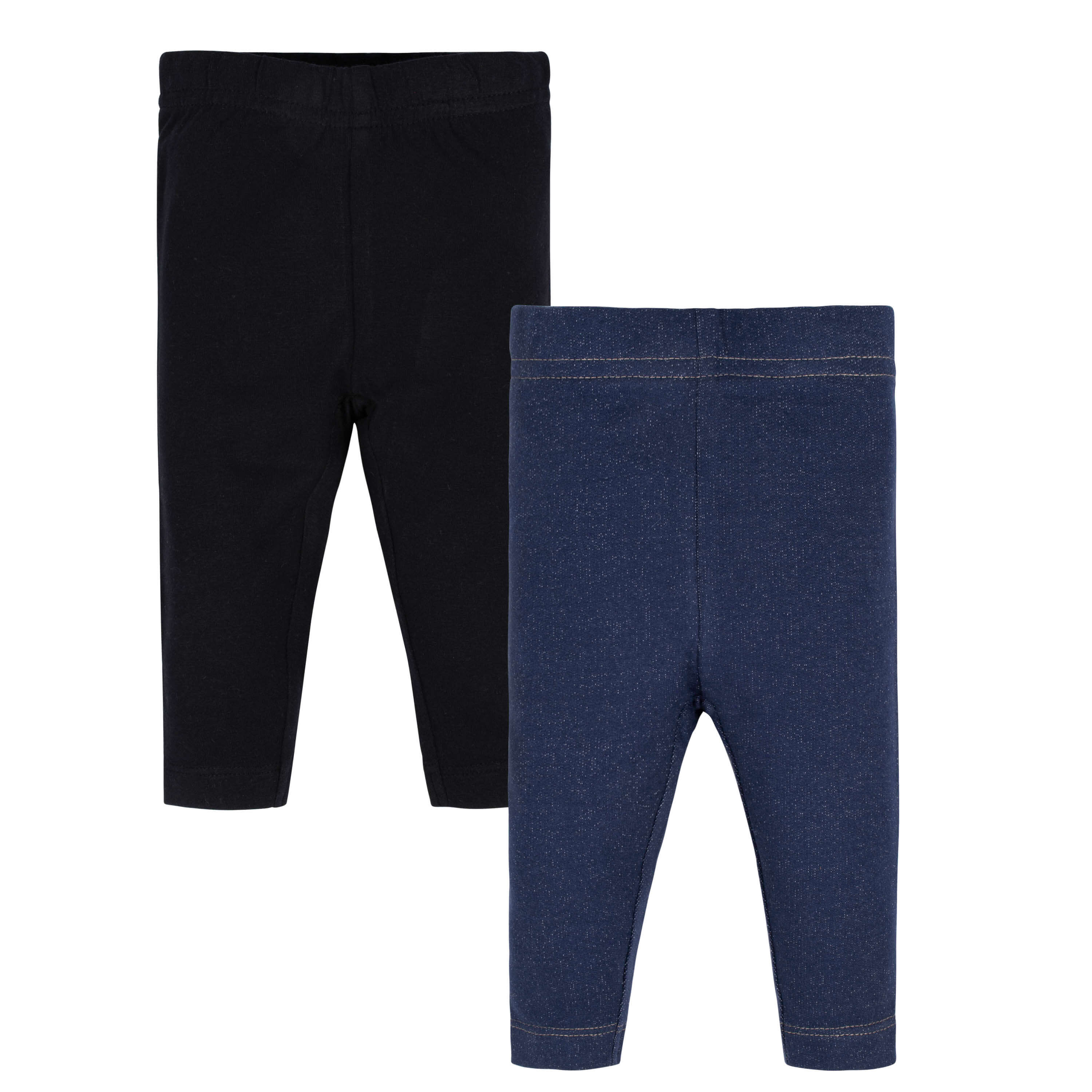 GB 2PK LEGGINGS BLACK/BLUE
