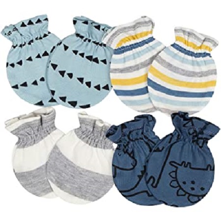 GB 4pk Mitten Dino Boy 0-3m