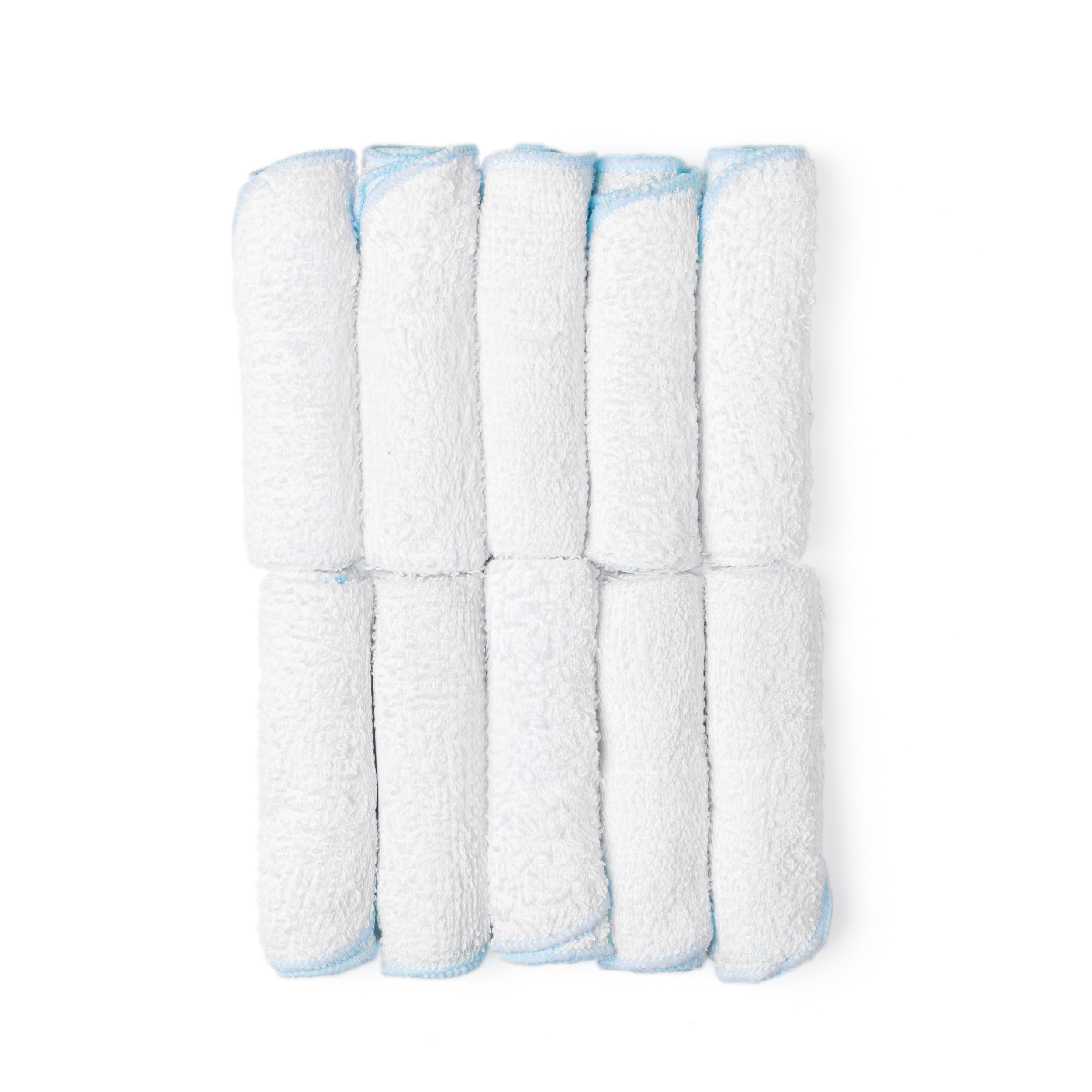 10PK WASHCLOTH BLUE