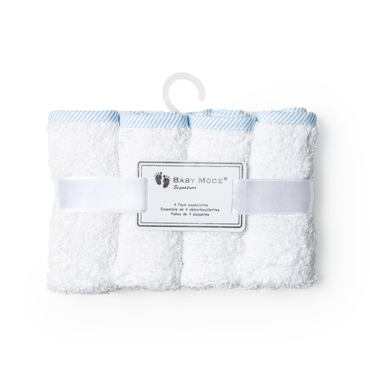 4PK WASHCLOTHS BLUE