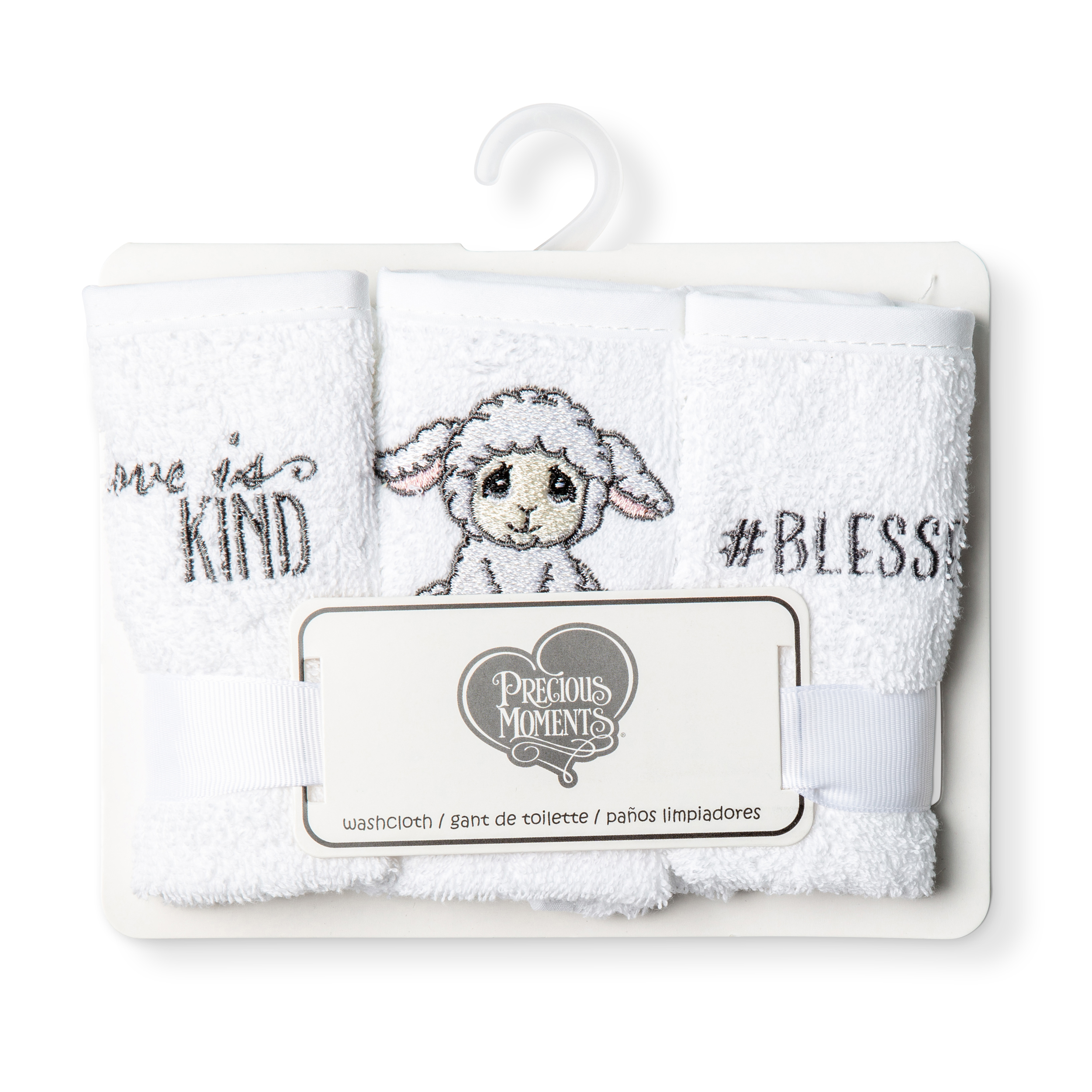 3PK WASHCLOTH LAMB