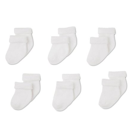 Gerber 6pk Socks White PREEMIE