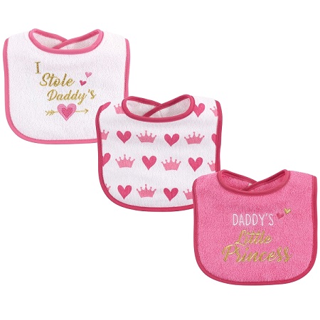 Drooler Bib 3pk  Girl Daddy